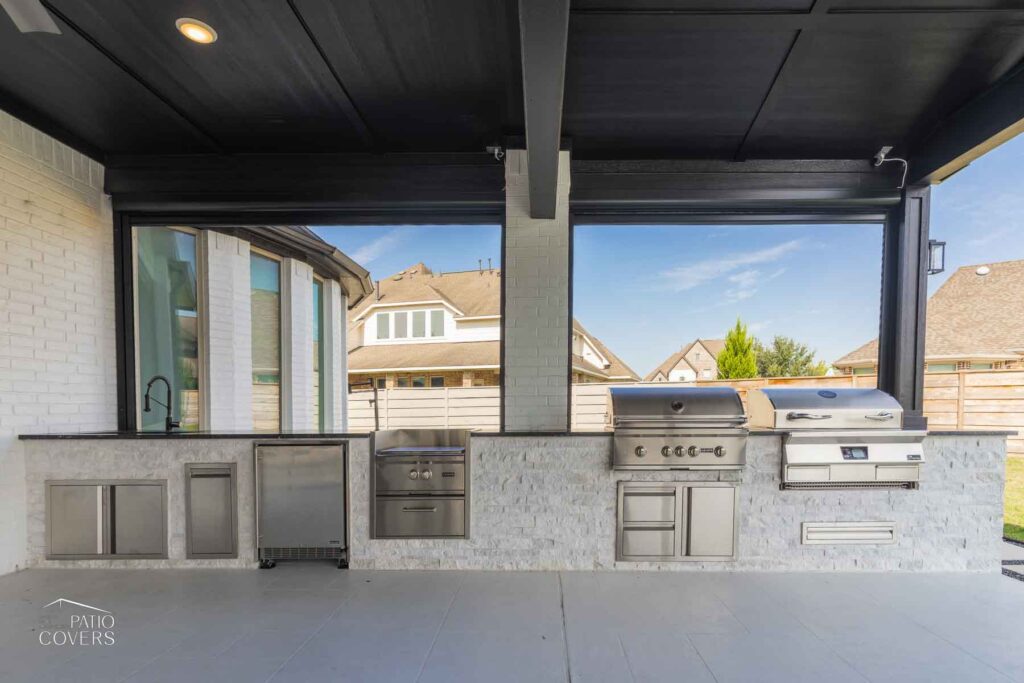 Custom built outdoor kitchen