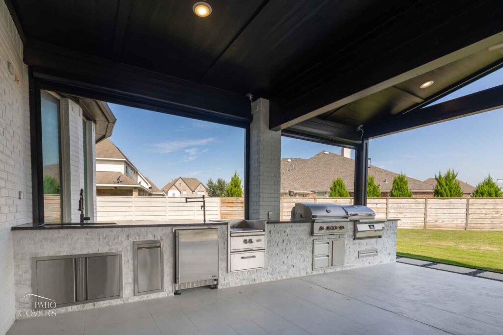 Custom built outdoor kitchen