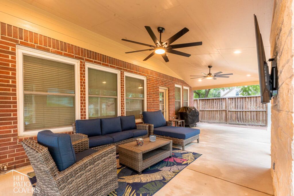 Custom built patio cover