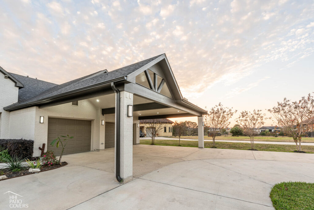 custom built porte cochere