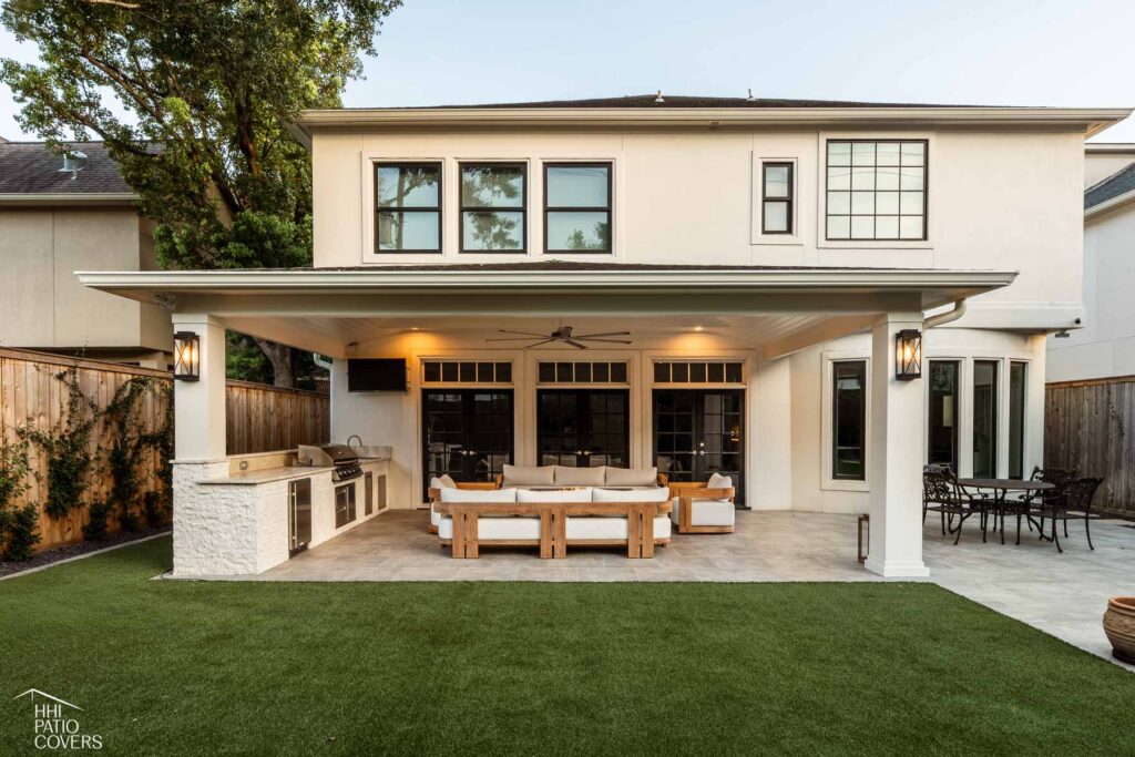 Custom built patio cover