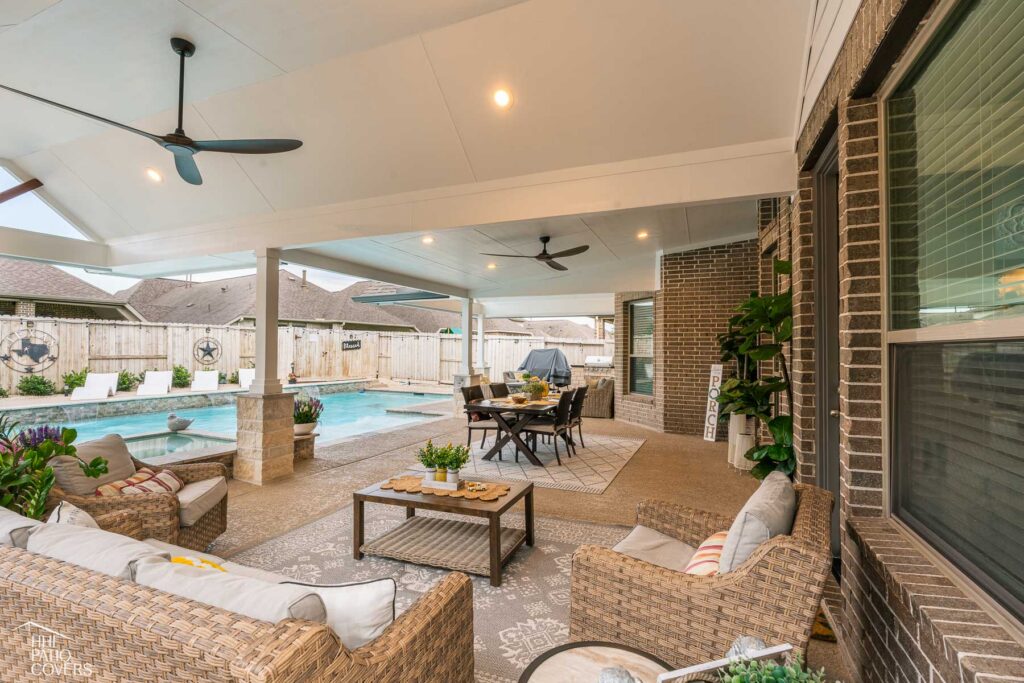 Patio cover interior
