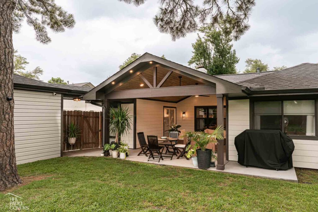 Custom built patio cover